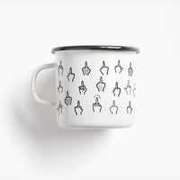 Emaille Tasse „Mittelfinger“, Typealive