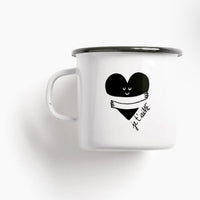 Emaille Tasse „je t‘aime“, Typealive