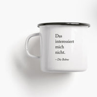Emaille Tasse „die bohne“, Typealive
