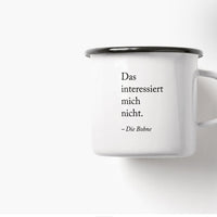 Emaille Tasse „die bohne“, Typealive