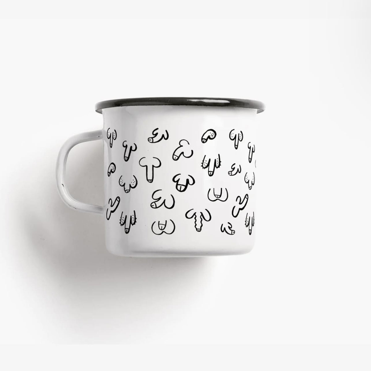 Emaille Tasse „dicke freunde “, Typealive