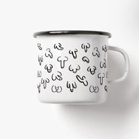 Emaille Tasse „dicke freunde “, Typealive