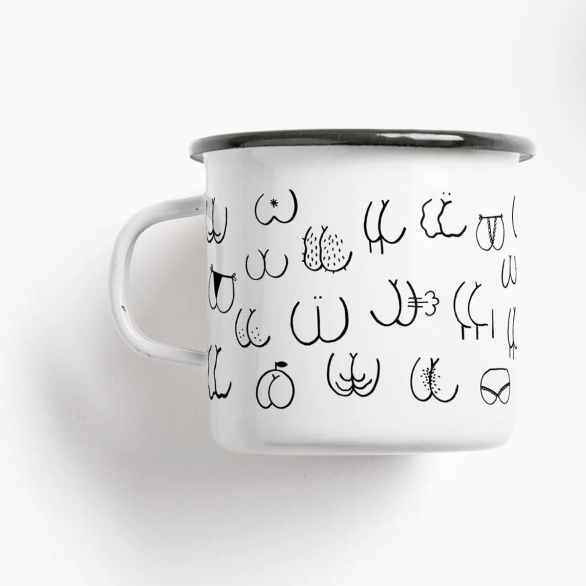 Emaille Tasse „bad ass“, Typealive