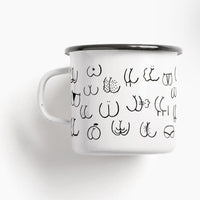 Emaille Tasse „bad ass“, Typealive