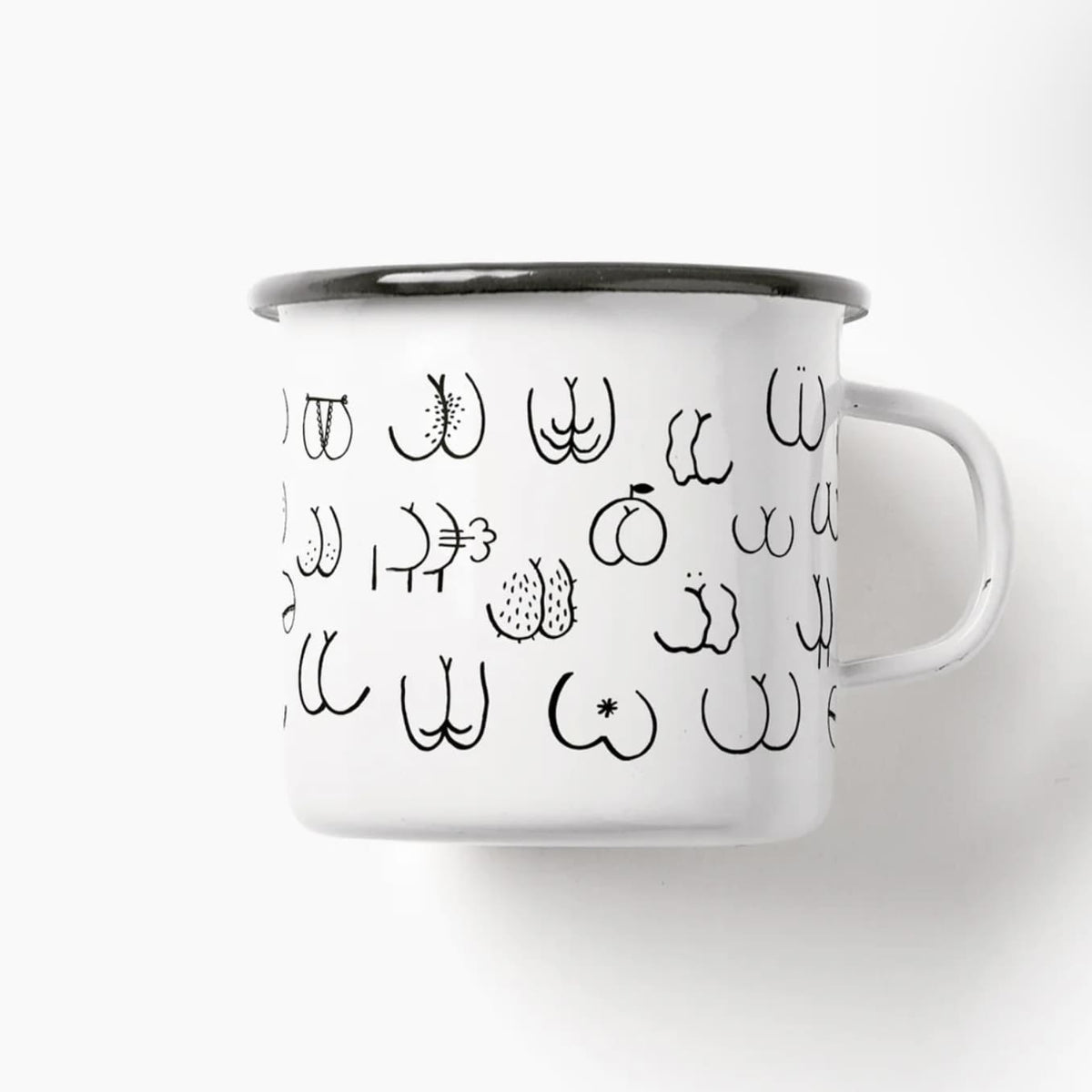 Emaille Tasse „bad ass“, Typealive