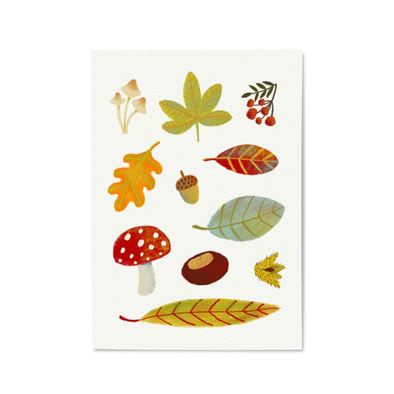 Poster A5 Druck „Herbstfunde” , Illuster