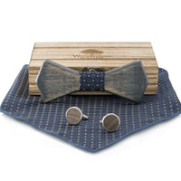 Holzfliege „Diamond“ blau, Woodenlove