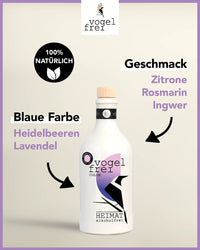 Heimat Gin “Vogelfrei Color” Gin Mini 50ml alkoholfrei , Heimat Gin