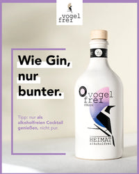 Heimat Gin “Vogelfrei Color” Gin Mini 50ml alkoholfrei , Heimat Gin