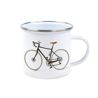 Emaille Tasse "Fahrrad", Illuster