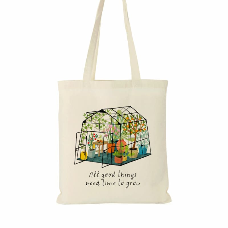 Stoff Tasche / Tote Bag Gewächshaus, Illuster