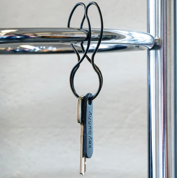 Schlüsselring mit Halteclip stealth black, keybunny