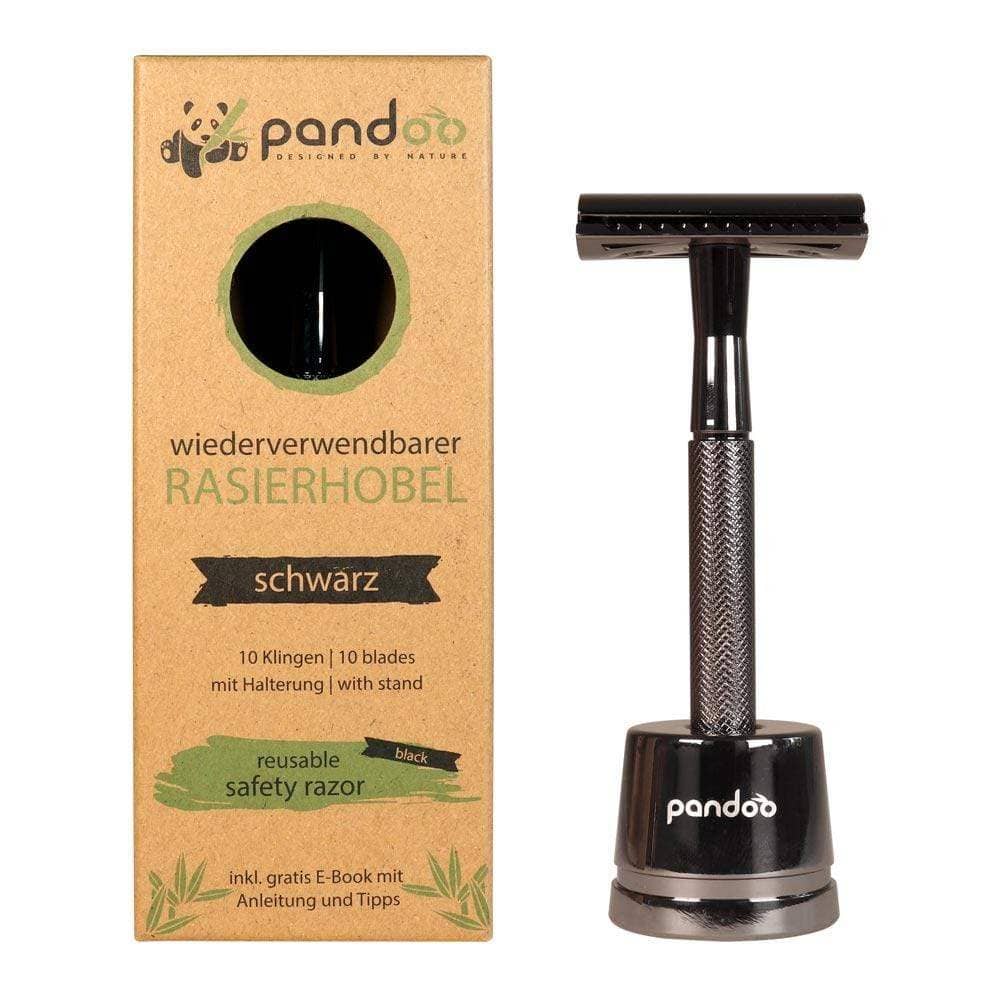 Rasierhobel/ Safety Razor Metall schwarz, Pandoo