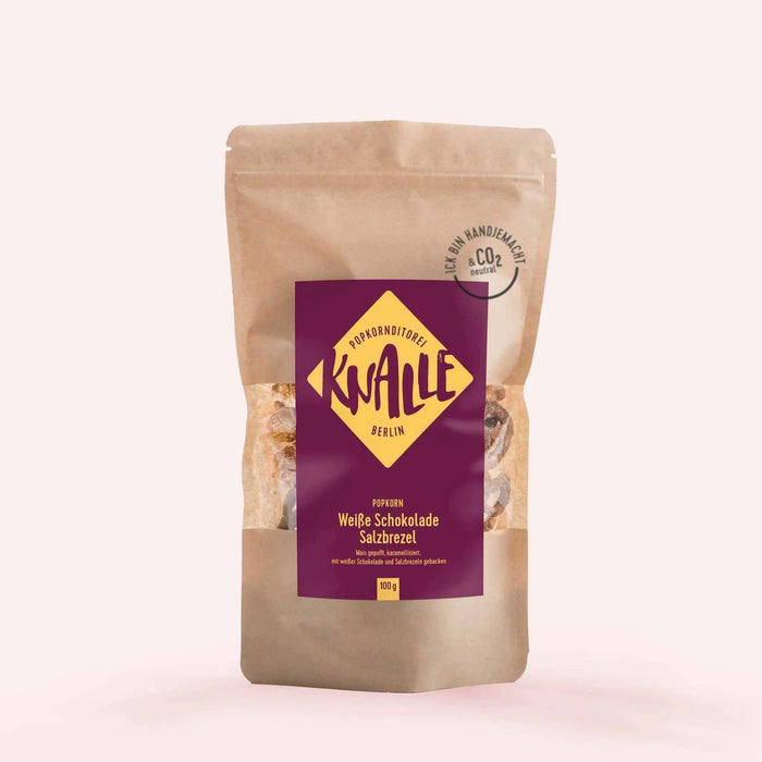 Popcorn Weiße Schokolade Salzbrezel, 100g, Knalle Popcorn