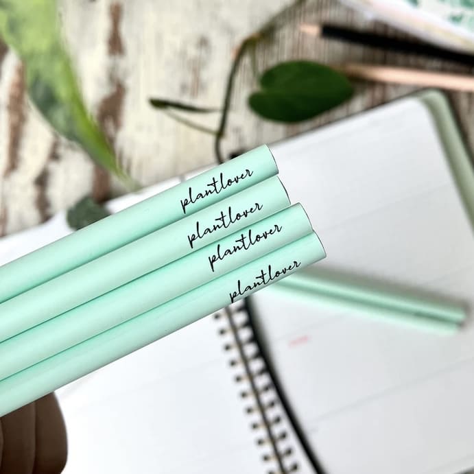 Bleistift mit Gravur „plantlover“ 1 Stück, plantyintroverts