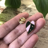 Pin Emaille „Philodendron pink princess Blatt“, plantyintroverts