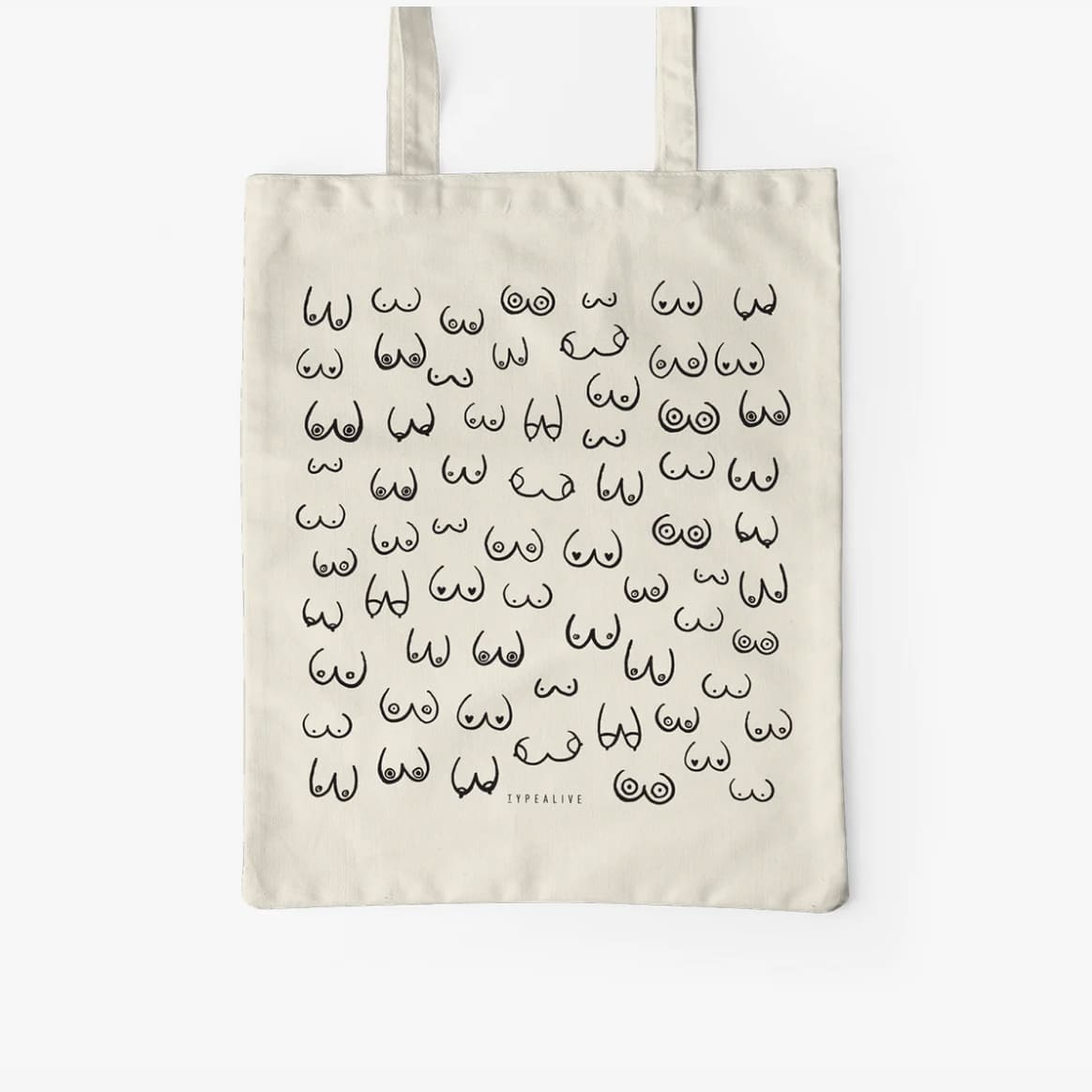 Tote Bag Tasche „Busenfreunde“ Creme, typealive