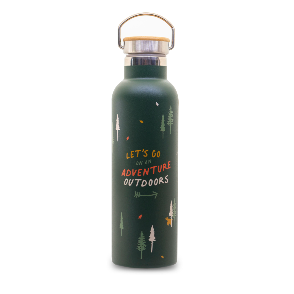 Trinkflasche/ Thermosflasche „Let’s Go on an Adventure outdoors“, Roadtyping